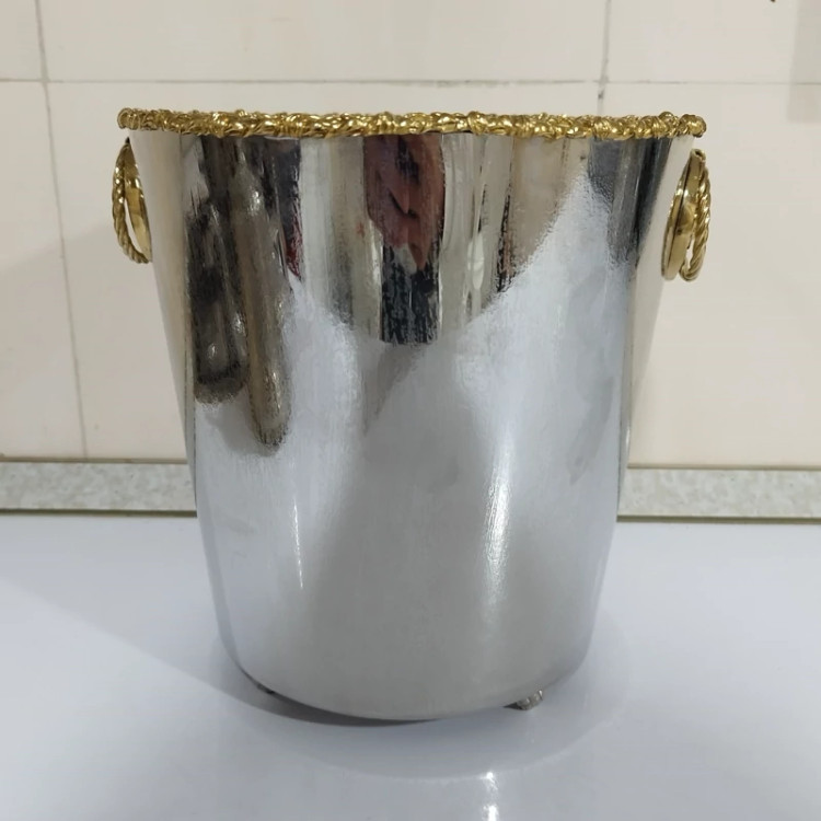 سطل زباله لبه دار استیل RHYTON مدل النا کد 10594 با ارسال رایگان