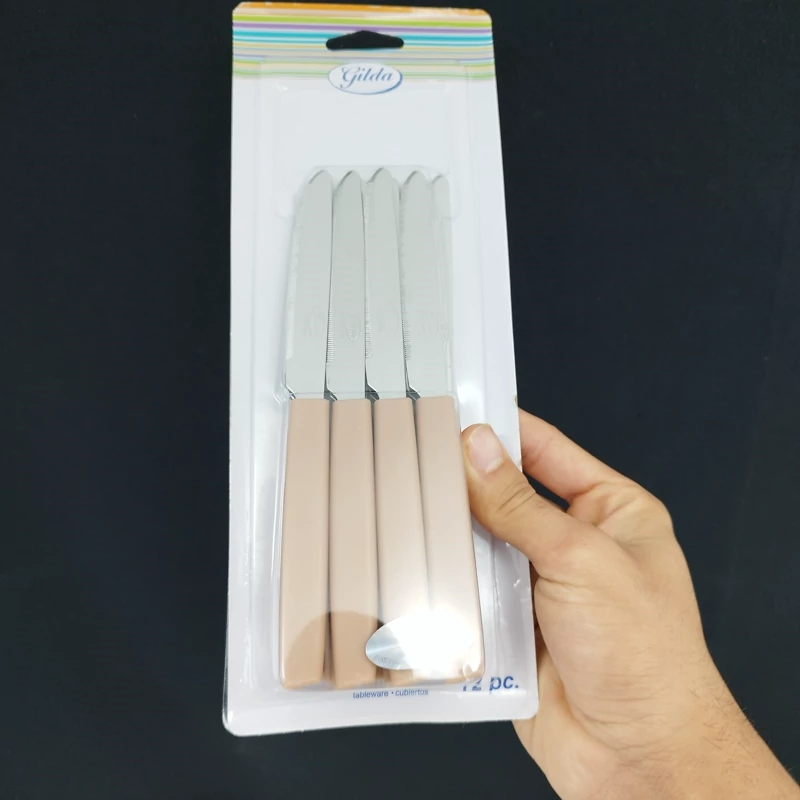 چاقو میوه خوری اره ای گیلدا برزیلی کد 002 در 3 رنگ بسته 12 عددی با ارسال رایگان