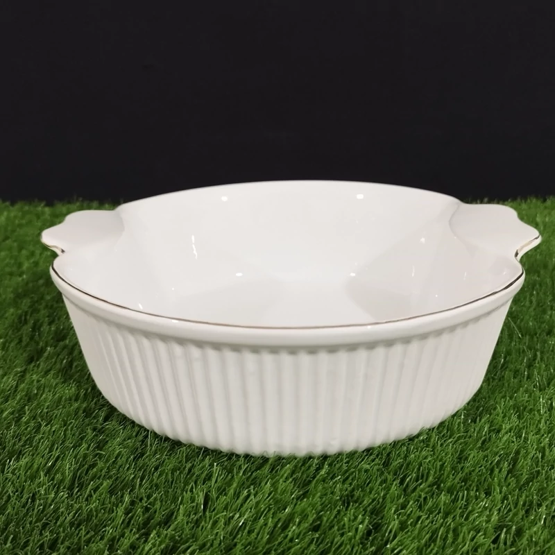 تابه گرد سرامیک آماتیس لب طلا مدل شیاردار بزرگ کد 756G ارسال رایگان