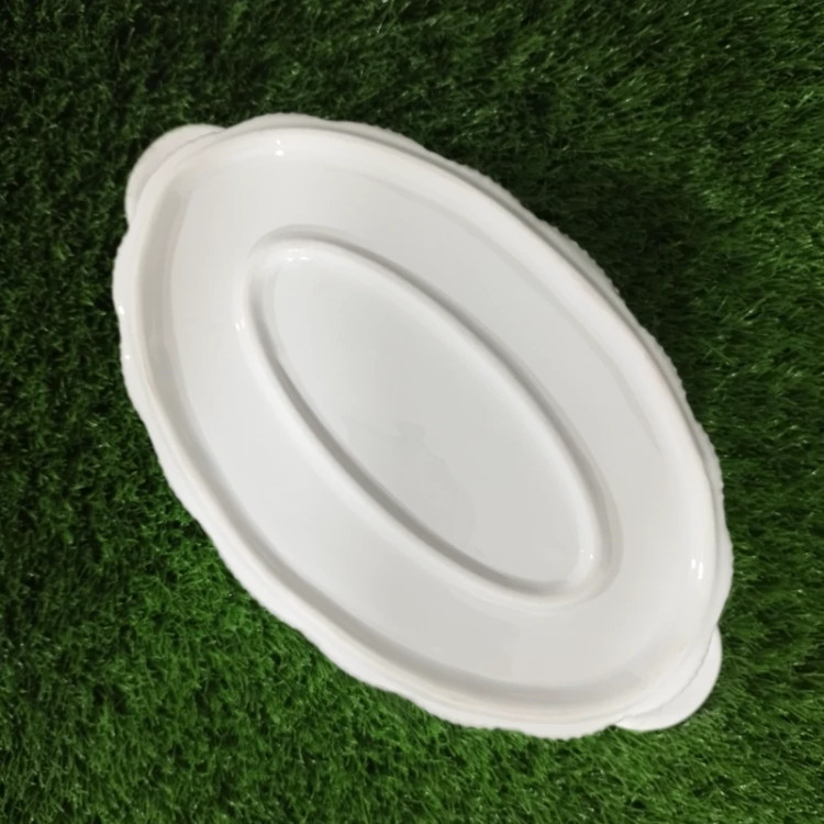 تابه بیضی سرامیک آماتیس لب طلا مدل ابری متوسط کد 743G ارسال رایگان