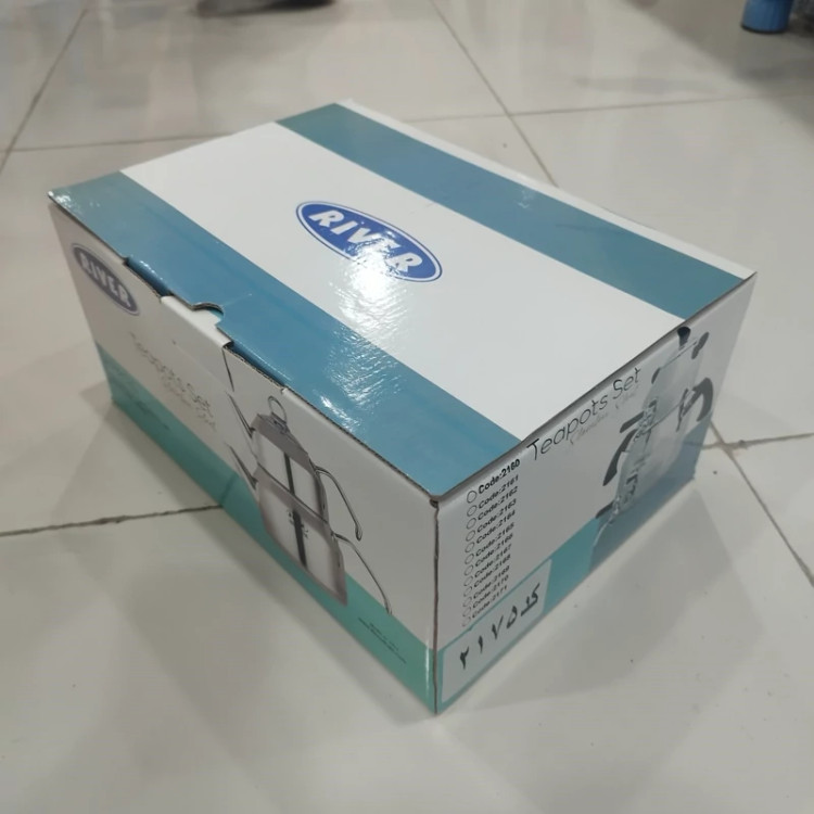 کتری و قوری روگازی استیل 3 لیتر ریور کد 2175 ارسال رایگان