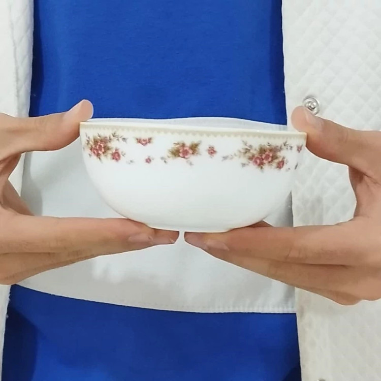 کاسه ماست گلدن اپال مدل گل رز بسته 6 عددی با ارسال رایگان