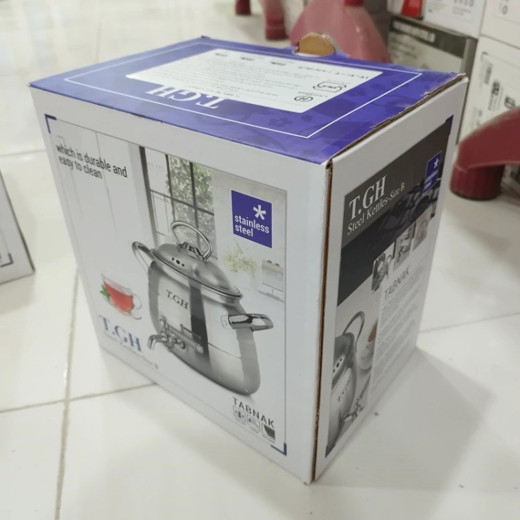 کتری استیل 3.5 لیتر برند قیطاسی کد 50000 T.GH با ارسال رایگان