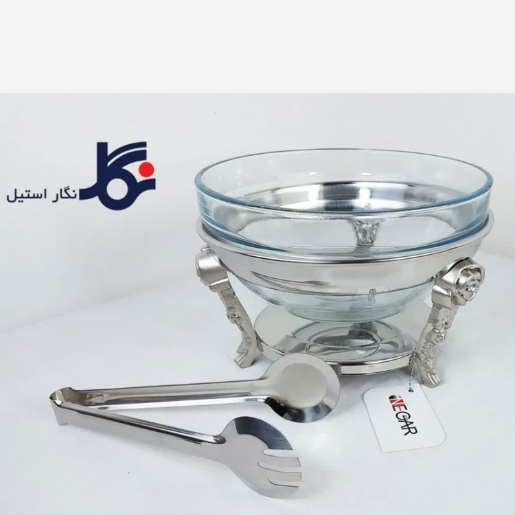 سوفله استیل سالاد خوری نگار مدل رز کد 808 با ارسال رایگان