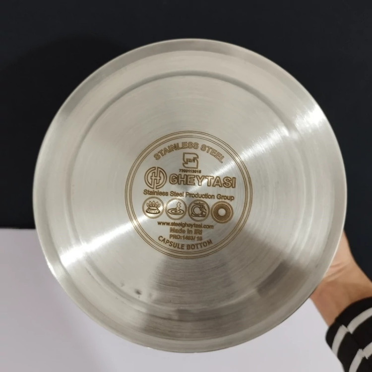کتری استیل کف چدن قیطاسی 2.5 لیتر TGH کد 30205 با ارسال رایگان