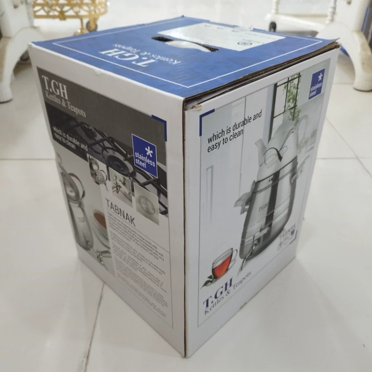 کتری و قوری استیل 3.5 لیتر قیطاسی TGH کد 8475 با ارسال رایگان