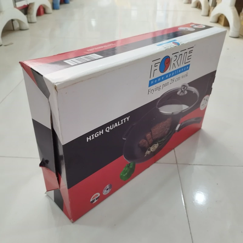 تابه گرانیتی وک سایز 28 برند فورته مشکی FORTE