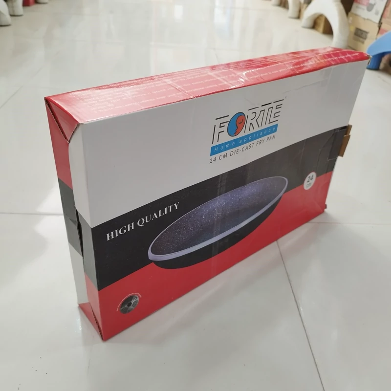 تابه گرانیتی تک دسته سایز 24 برند فورته مشکی FORTE