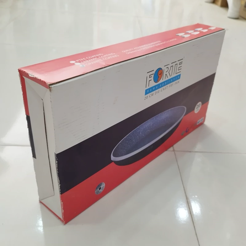 تابه گرانیتی تک دسته سایز 20 برند فورته مشکی FORTE