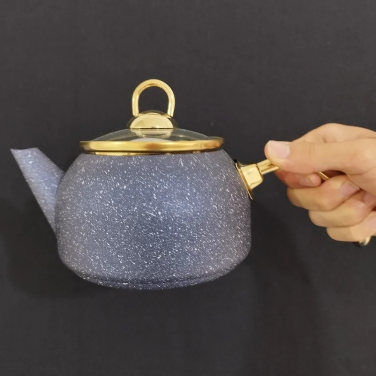 کتری و قوری شیر دار گرانیتی 2.8 لیتر ریور کد 5866 سرمه ای با ارسال رایگان