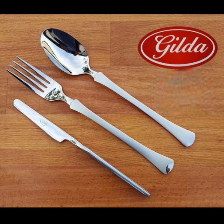 سرویس قاشق و چنگال 138 پارچه گیلدا GILDA مدل 216MS با جعبه آلومینیومی