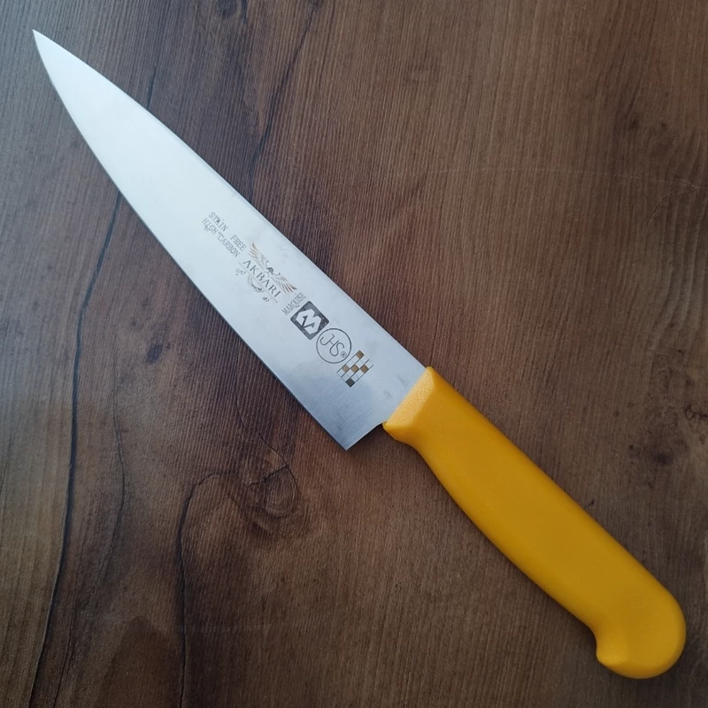 چاقو آشپزخانه اکبری دسته زرد کد 87A با ارسال رایگان