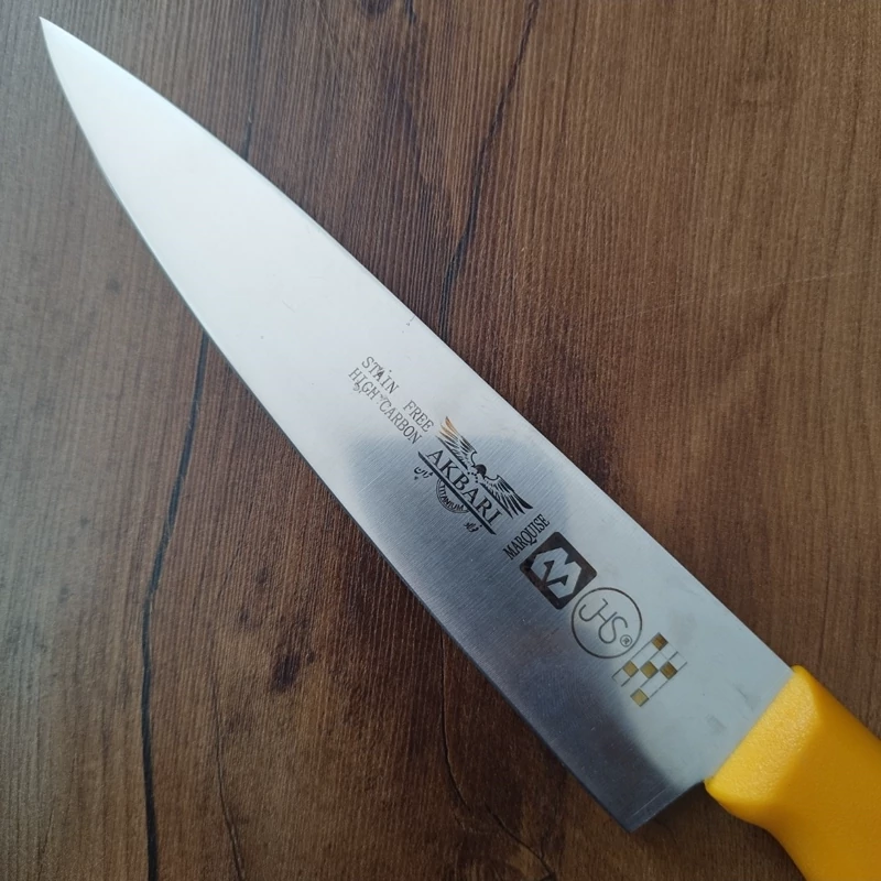 چاقو آشپزخانه اکبری دسته زرد کد 87A با ارسال رایگان