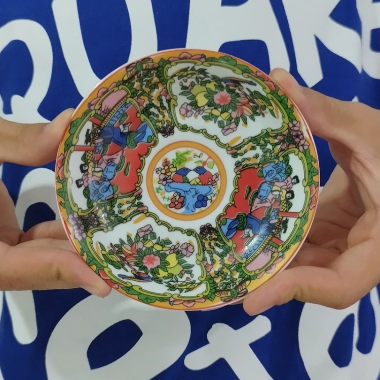 نعلبکی چینی واتسون مدل گل مرغی بسته 6 عددی با ارسال رایگان