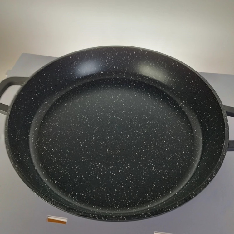 تابه گرانیتی دو دسته سایز 36 برند فورته مشکی FORTE