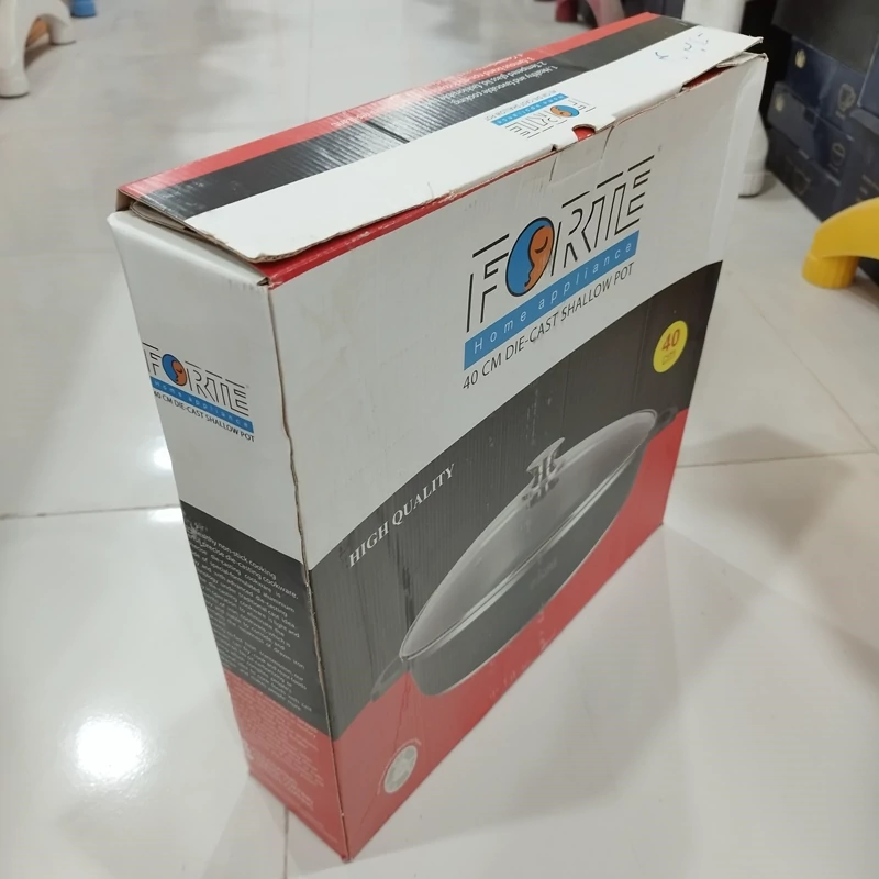 تابه گرانیتی دو دسته سایز 40 برند فورته مشکی FORTE