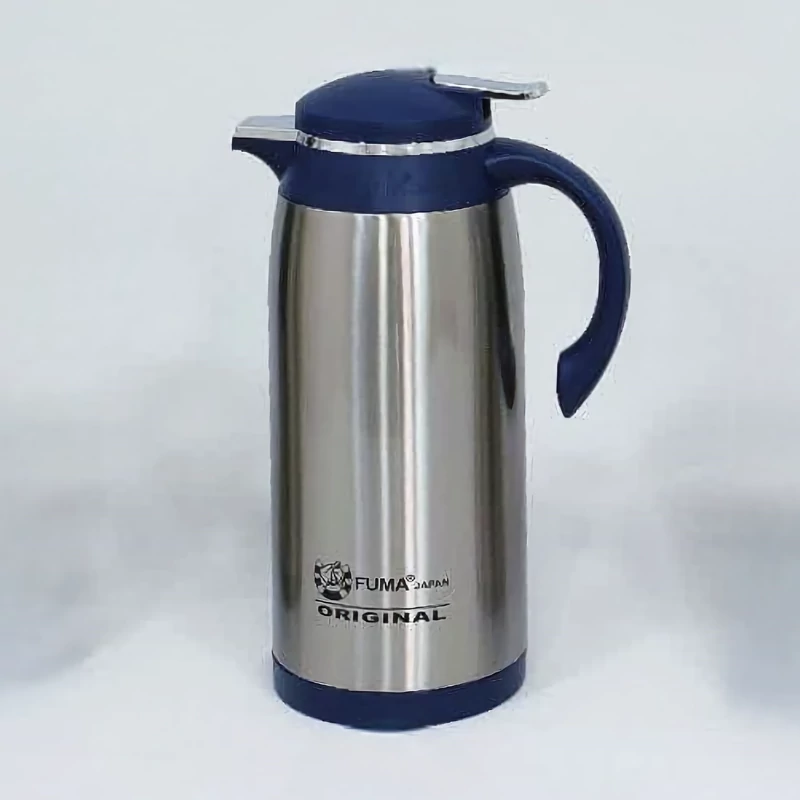فلاسک شیشه دار 1.6 لیتر فوما رنگ آبی کد 461 ارسال رایگان