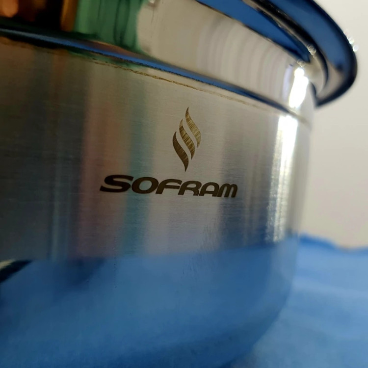 تابه 2 دسته استیل سایز 36 سوفرام ترکیه SOFRAM با درب استیل