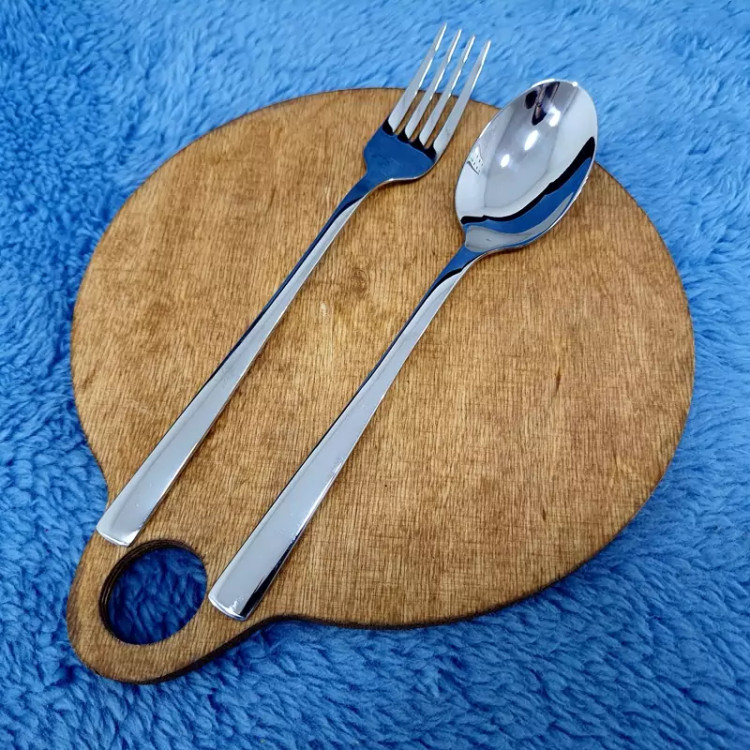 قاشق و چنگال استیل آهنربانگیر کابان کد084 بسته 12 عددی