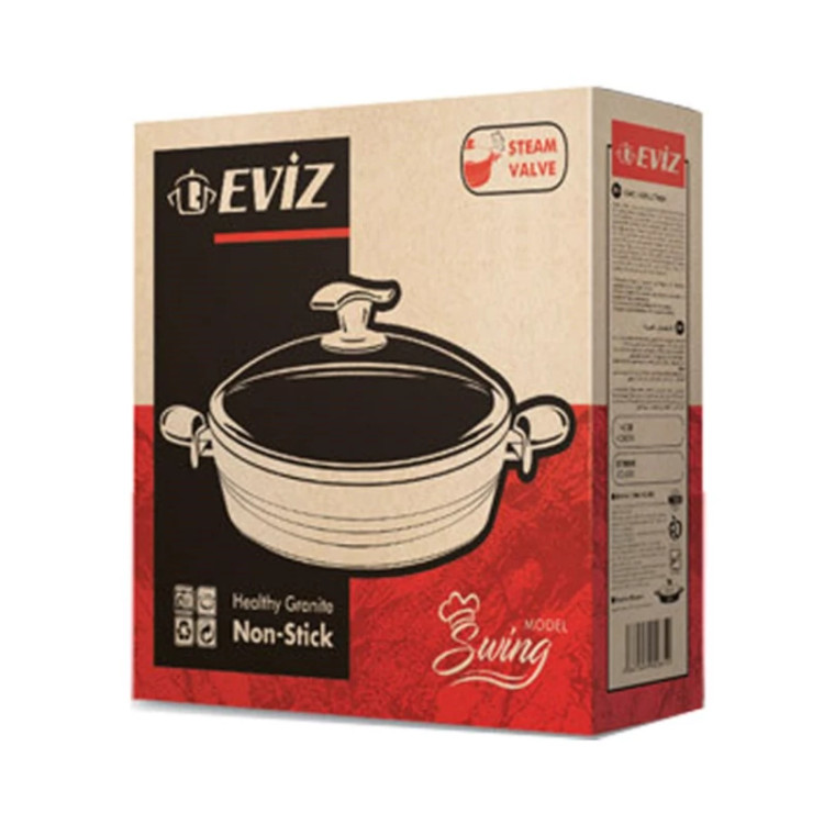 تابه گرانیتی 2 دسته سایز 30 اویز EVIZ مدل سوئینگ کرم با ارسال رایگان