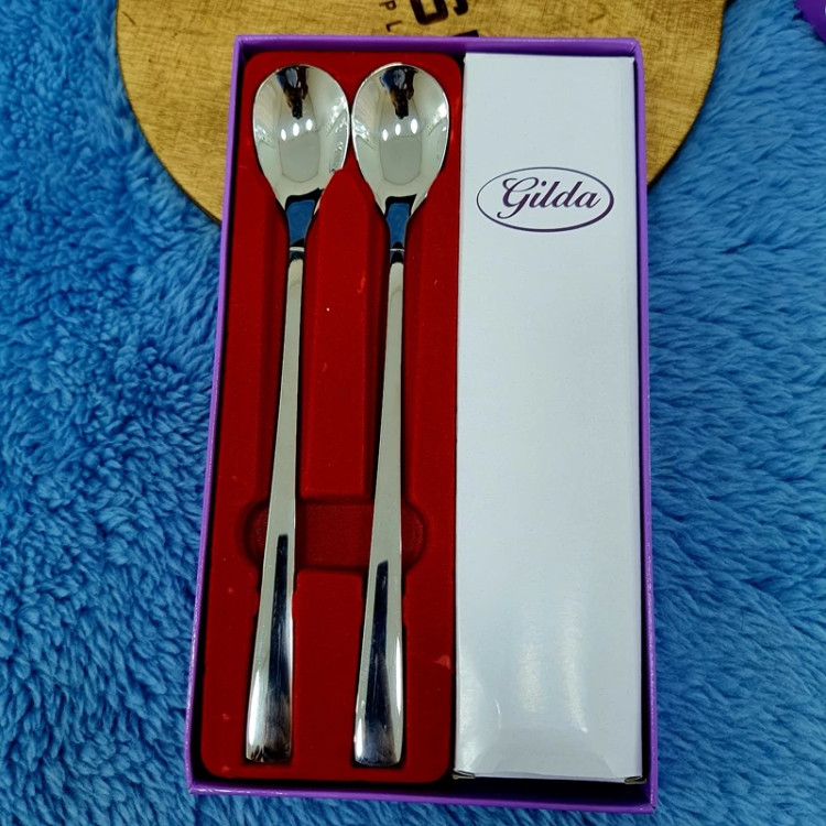 قاشق شربت استیل نگیر گیلدا طرح شیکاگو GILDA بسته 12 عددی با ارسال رایگان