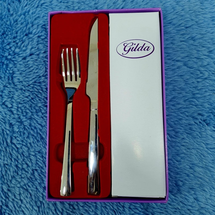 ست کارد و چنگال میوه استیل گیلدا طرح شیکاگو GILDA بسته 6+6 عددی با ارسال رایگان