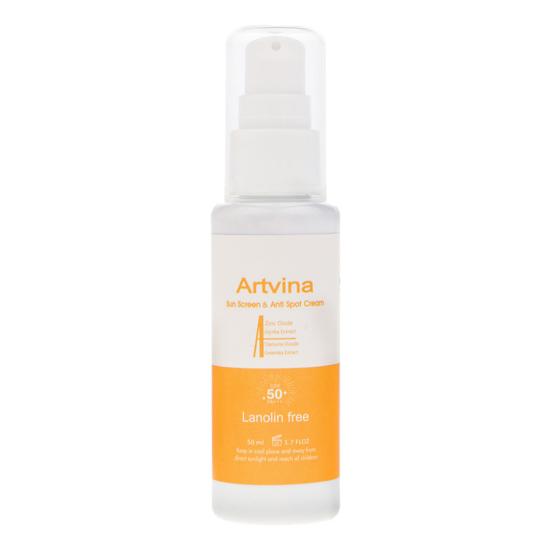 کرم ضد آفتاب بدون رنگ آرت وینا SPF 50 مدل Highly Effective محافظ UVA ،UVB و PA+++، ضد حساسیت، ضد چروک و ضد پیری مناسب انواع پوست حجم 50 میلیلیتر