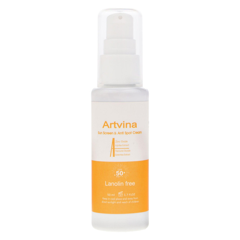 کرم ضد آفتاب بدون رنگ آرت وینا SPF 50 مدل Highly Effective محافظ UVA ،UVB و PA+++، ضد حساسیت، ضد چروک و ضد پیری مناسب انواع پوست حجم 50 میلیلیتر