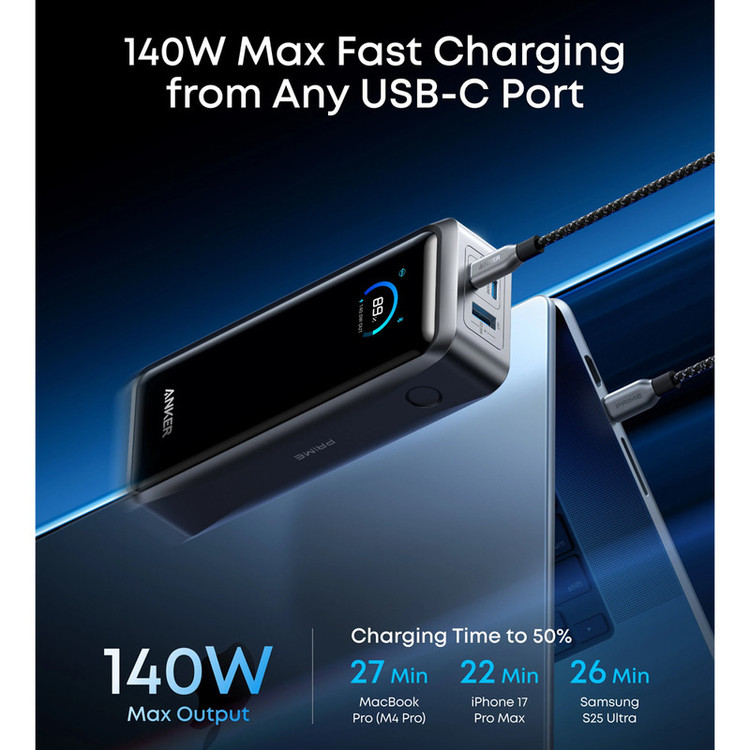 پاوربانک 140 وات انکر مدل A110A ظرفیت 26250 میلیآمپرساعت