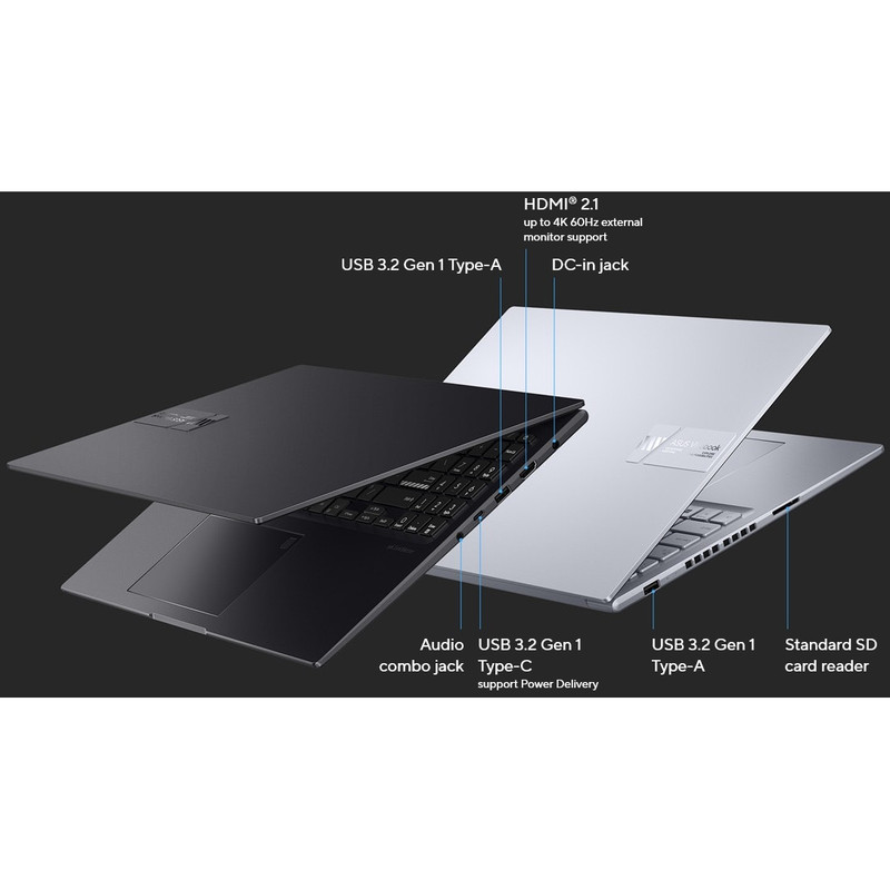 لپ تاپ 16 اینچی ایسوس مدل Vivobook 16X K3605VC-i5 13420H-RTX3050 4GB-16GB DDR4 3200MHz-1TB SSD-IPS 144Hz-Backlit به همراه کیف - کاستوم شده