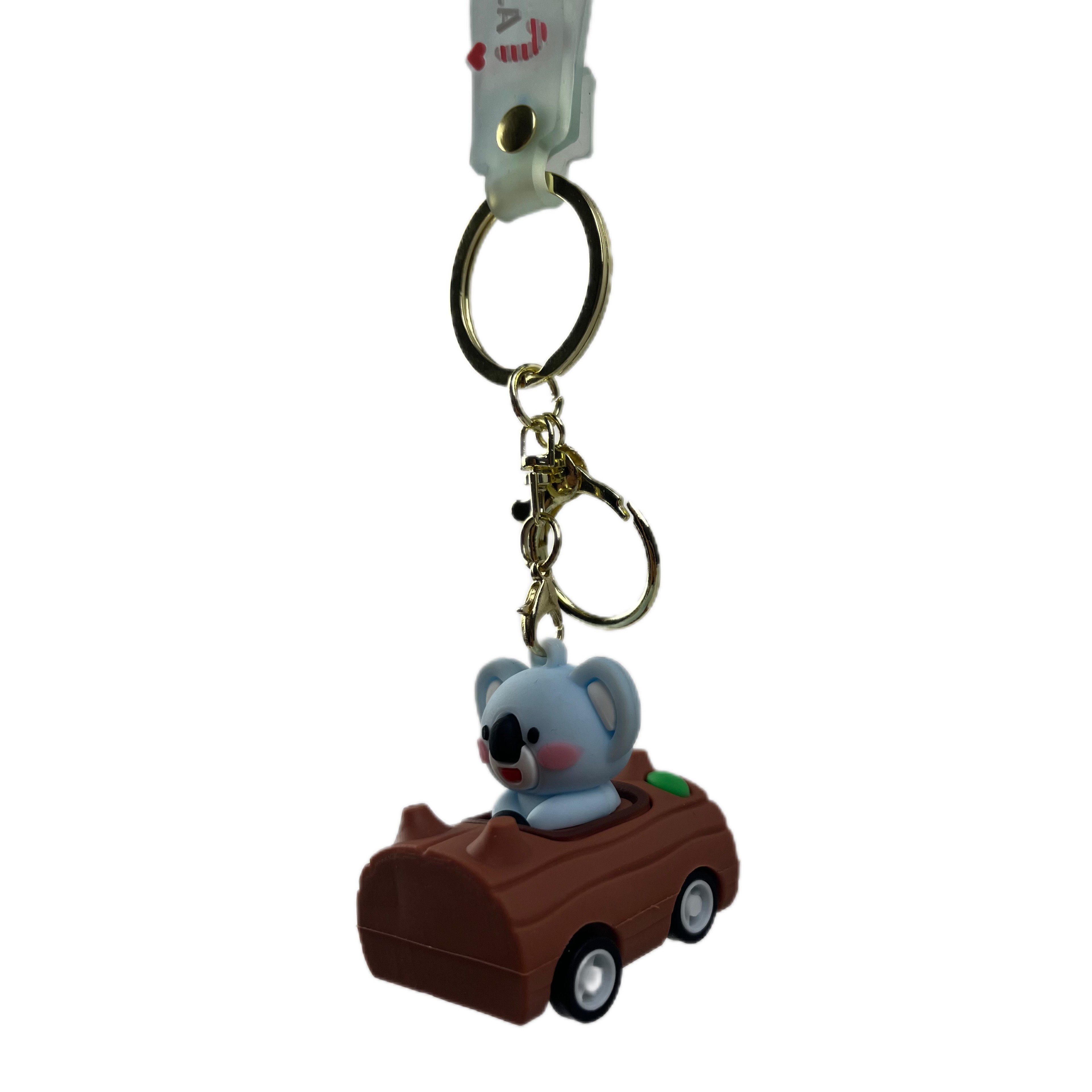 جاسوییچی و جاکلیدی سیلیکونی و ماشین عقب کش طرح کوالای شکلاتی CANDY KOALA قهوه ای