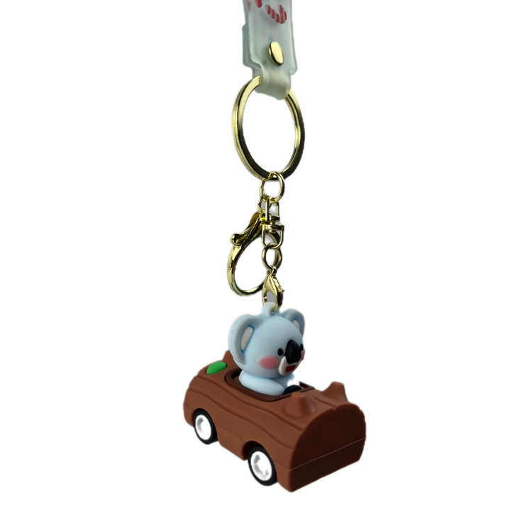 جاسوییچی و جاکلیدی سیلیکونی و ماشین عقب کش طرح کوالای شکلاتی CANDY KOALA قهوه ای