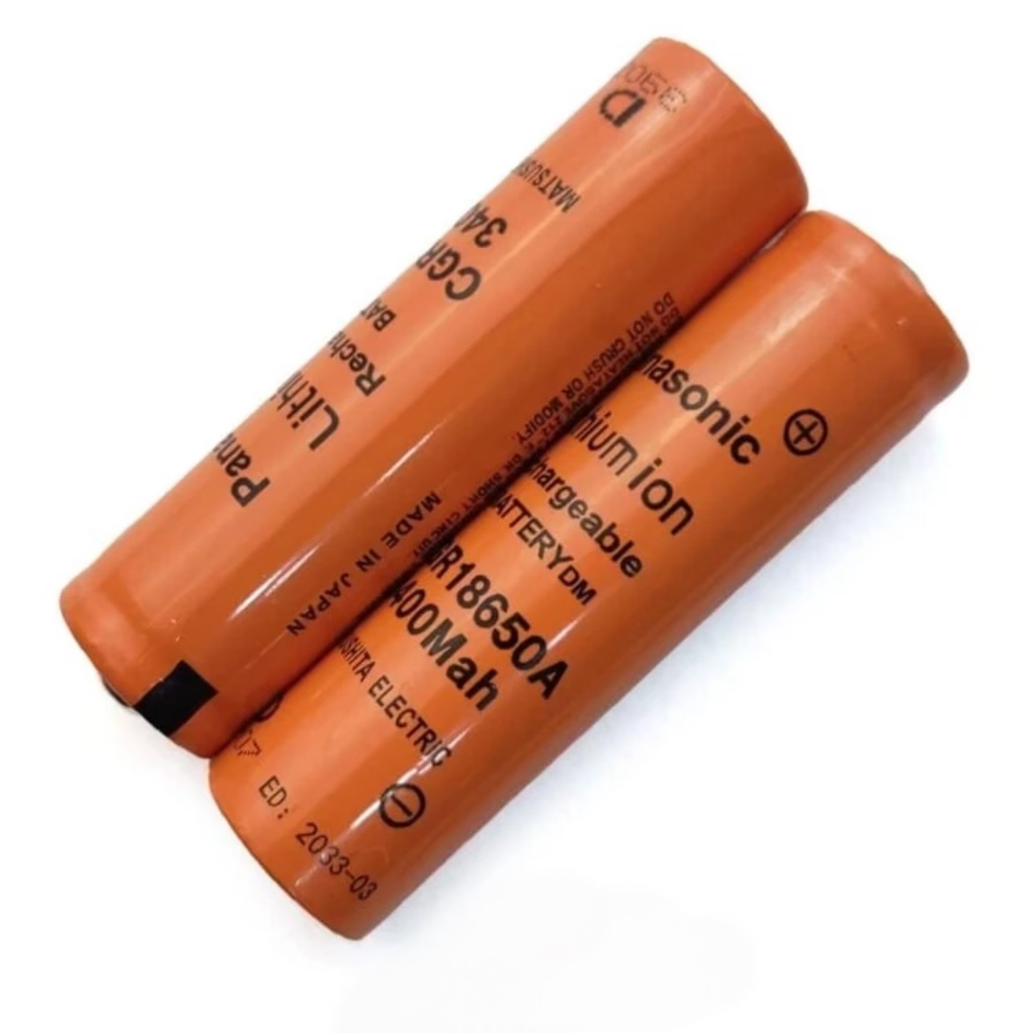 باتری لیتیومی پاناسونیک Panasonic سایز CGR18650A ولتاژ 3.7ولت ظرفیت 3400mAh نوک دار