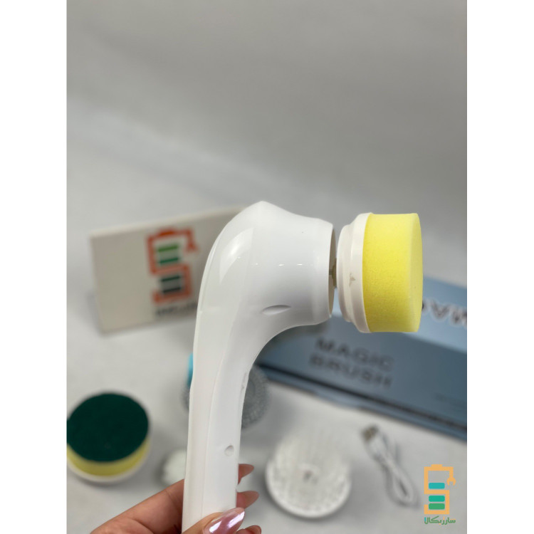 فرچه شارژی مسافرتی Magic Brush مدل 5کاره 5سر سفید