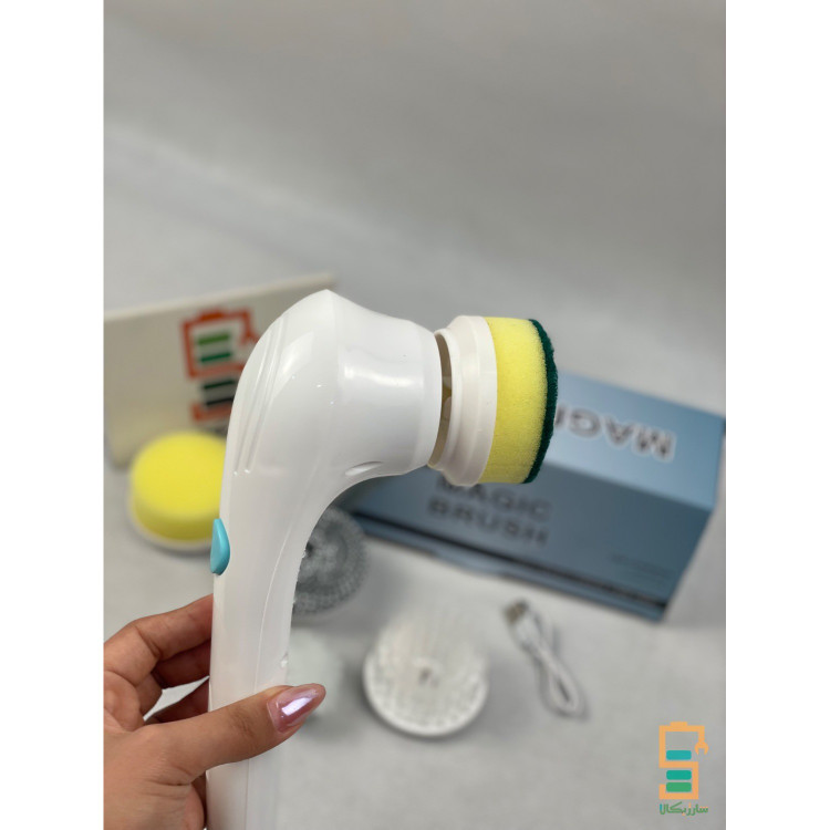 فرچه شارژی مسافرتی Magic Brush مدل 5کاره 5سر سفید