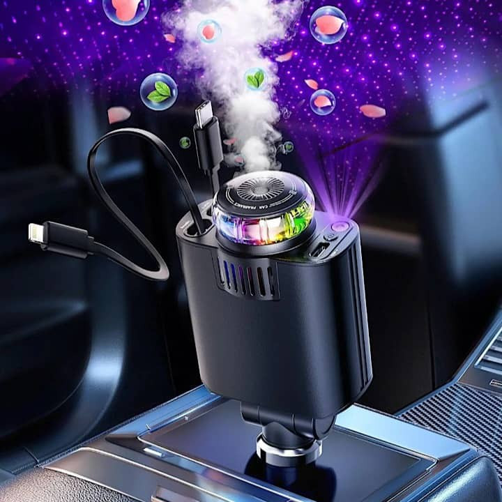 شارژر فندکی 5 کاره خودرو STARLIGHT CAR CHARGER مدل D1