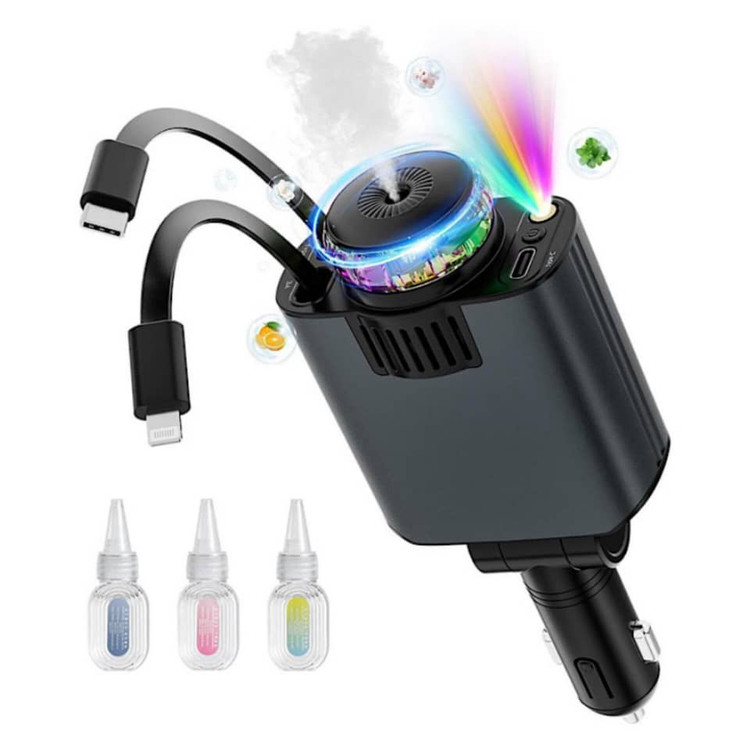 شارژر فندکی 5 کاره خودرو STARLIGHT CAR CHARGER مدل D1