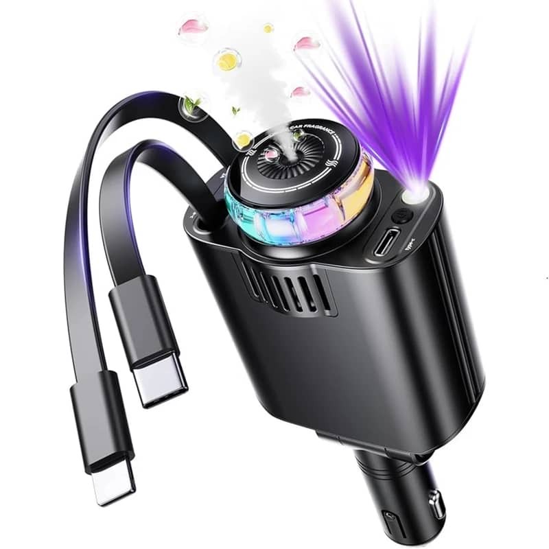 شارژر فندکی 5 کاره خودرو STARLIGHT CAR CHARGER مدل D1