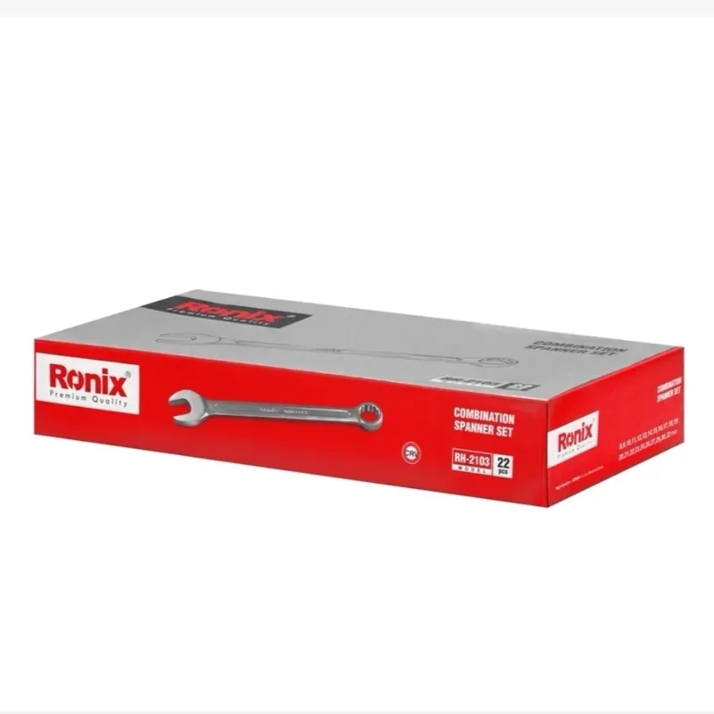 مجموعه 22 عددی آچار یکسر رینگ یکسر تخت کیفی رونیکس مدل RH-2103