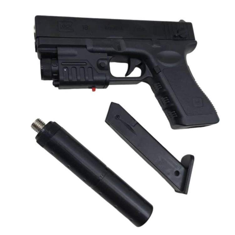 تفنگ بازی ناب سل مدل کلت لیزردار metal p-180