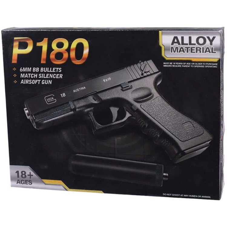 تفنگ بازی ناب سل مدل کلت کد COLT TOY GUNMETAL P-180 مناسب برای نوجوانان