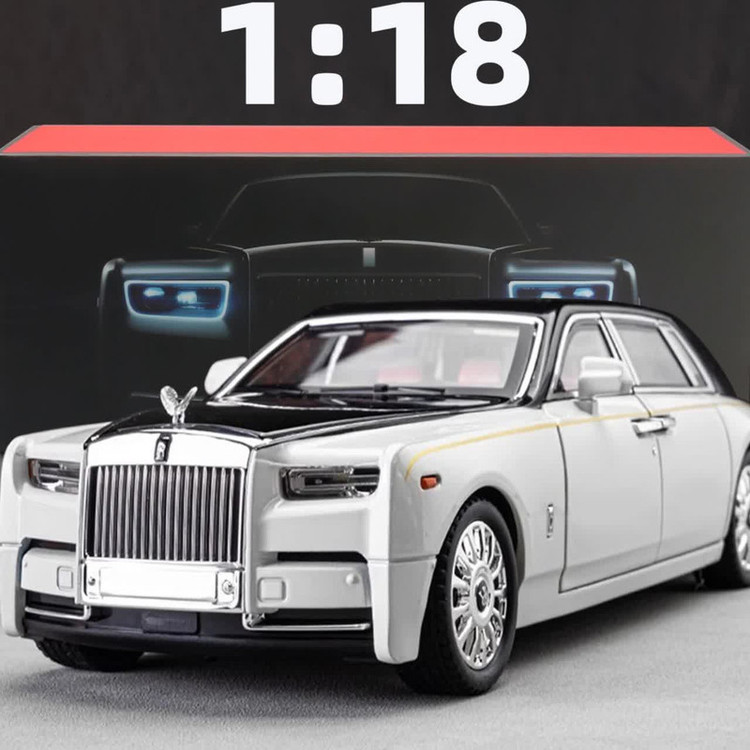 ماکت ماشین بازی ناب سل مدل رولزرویس سقف کهکشانی فلزی موزیکال کد Rolls-Royce scale 1:18