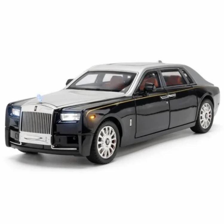 ماکت ماشین بازی ناب سل مدل رولزرویس سقف کهکشانی فلزی موزیکال کد Rolls-Royce scale 1:18