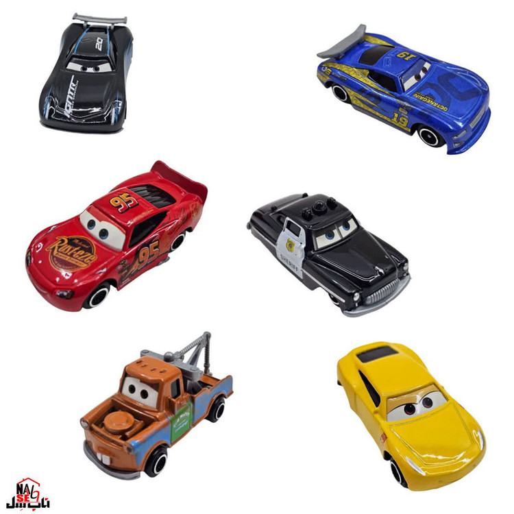 کیت ماشین بازی ناب سل مدل مکویین فلزی و دوستان مجموعه 7 عددی McQueen's car