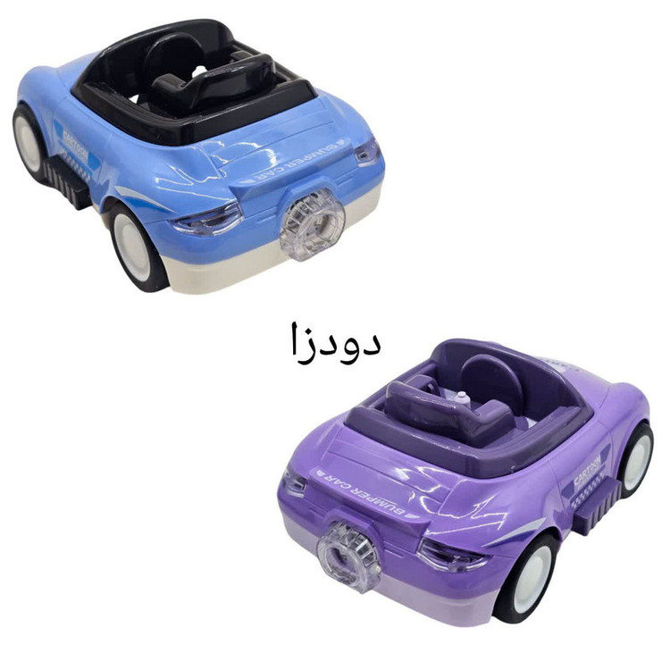 ماشین بازی کنترلی ناب سل مدل استیچ و کرومی دودزا شارژی موزیکال چراغدار به همراه دو عدد فیگور کرومی و استیچ KUROMI & STICH REMOTE CONTROL CAR