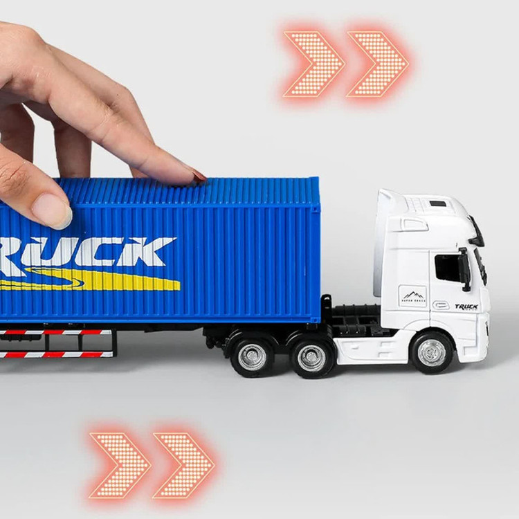 ماکت ماشین ناب سل مدل تریلی کانتینر دار فلزی هوینا کد CONTAINER TRUCK 1732 SCALE 1:50