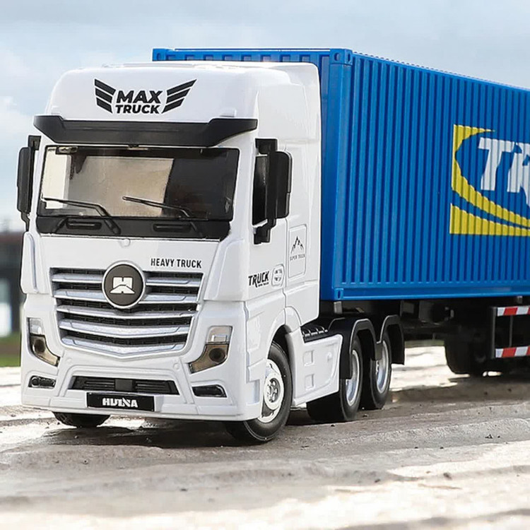 ماکت ماشین ناب سل مدل تریلی کانتینر دار فلزی هوینا کد CONTAINER TRUCK 1732 SCALE 1:50