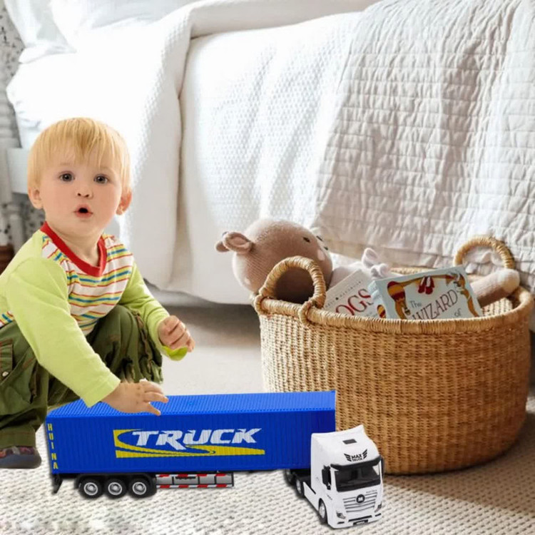 ماکت ماشین ناب سل مدل تریلی کانتینر دار فلزی هوینا کد CONTAINER TRUCK 1732 SCALE 1:50