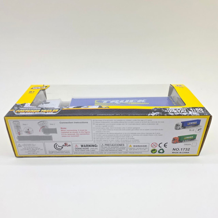 ماکت ماشین ناب سل مدل تریلی کانتینر دار فلزی هوینا کد CONTAINER TRUCK 1732 SCALE 1:50