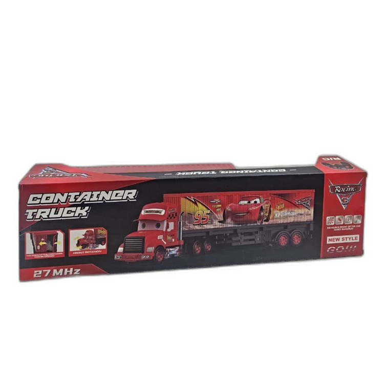 ماشین بازی کنترلی ناب سل مدل تریلی کانتینر مک کویین شارژی کد McQueen's car container truck naab00222